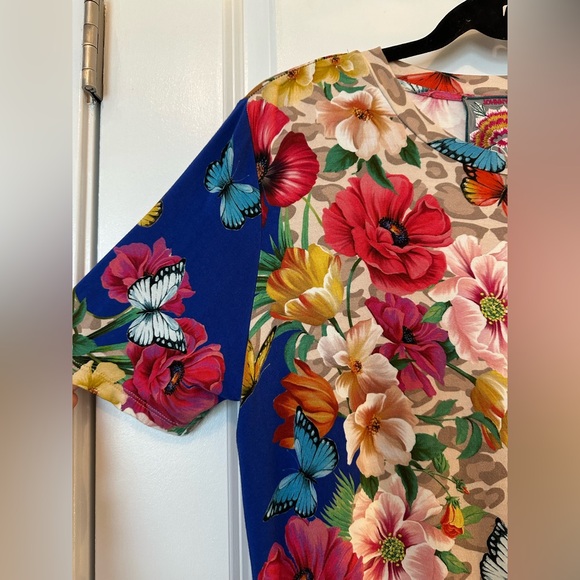 Johnny Was Mayflower Relaxed Favorite Short Sleeve Swing Tee (Size S) - Picture 2 of 8